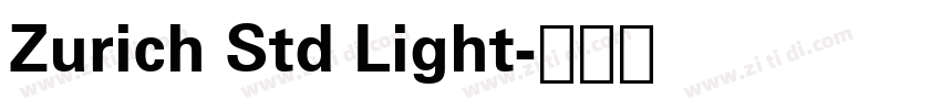 Zurich Std Light字体转换